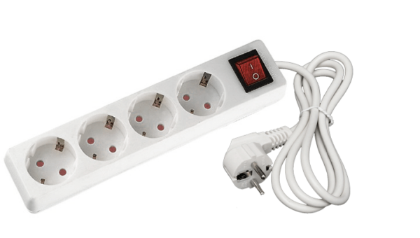 Extensão 4 Tomadas 3 metros 3G1,5mm² com Interruptor florida light solutions j florido