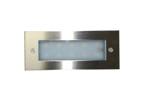 Aplique LED IP54 Inox P/ Encastrar Retangular 5W 6400K florida light solutions j florido